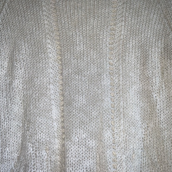 Olivaceous White Distressed Knit Sweater - Picture 4 of 8